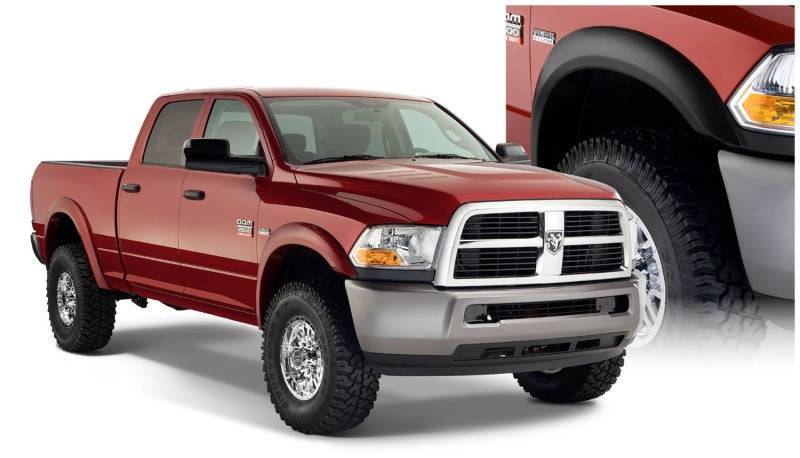 Bushwacker 10-18 Dodge Ram 2500 Fleetside Extend-A-Fender Style Flares 4pc 76.3/98.3in Bed - Black - Mammoth Racing -