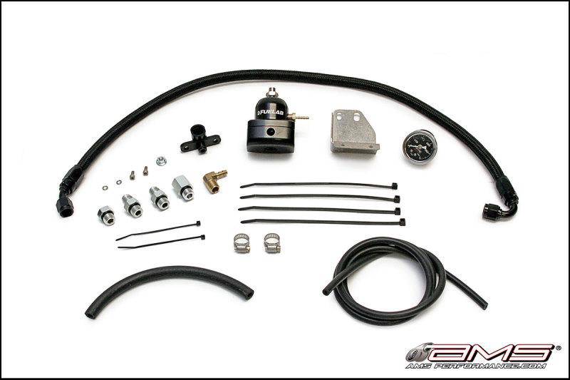 AMS Performance 08-15 Mitsubishi EVO X Fuel Pressure Regulator Kit - Black - My Store