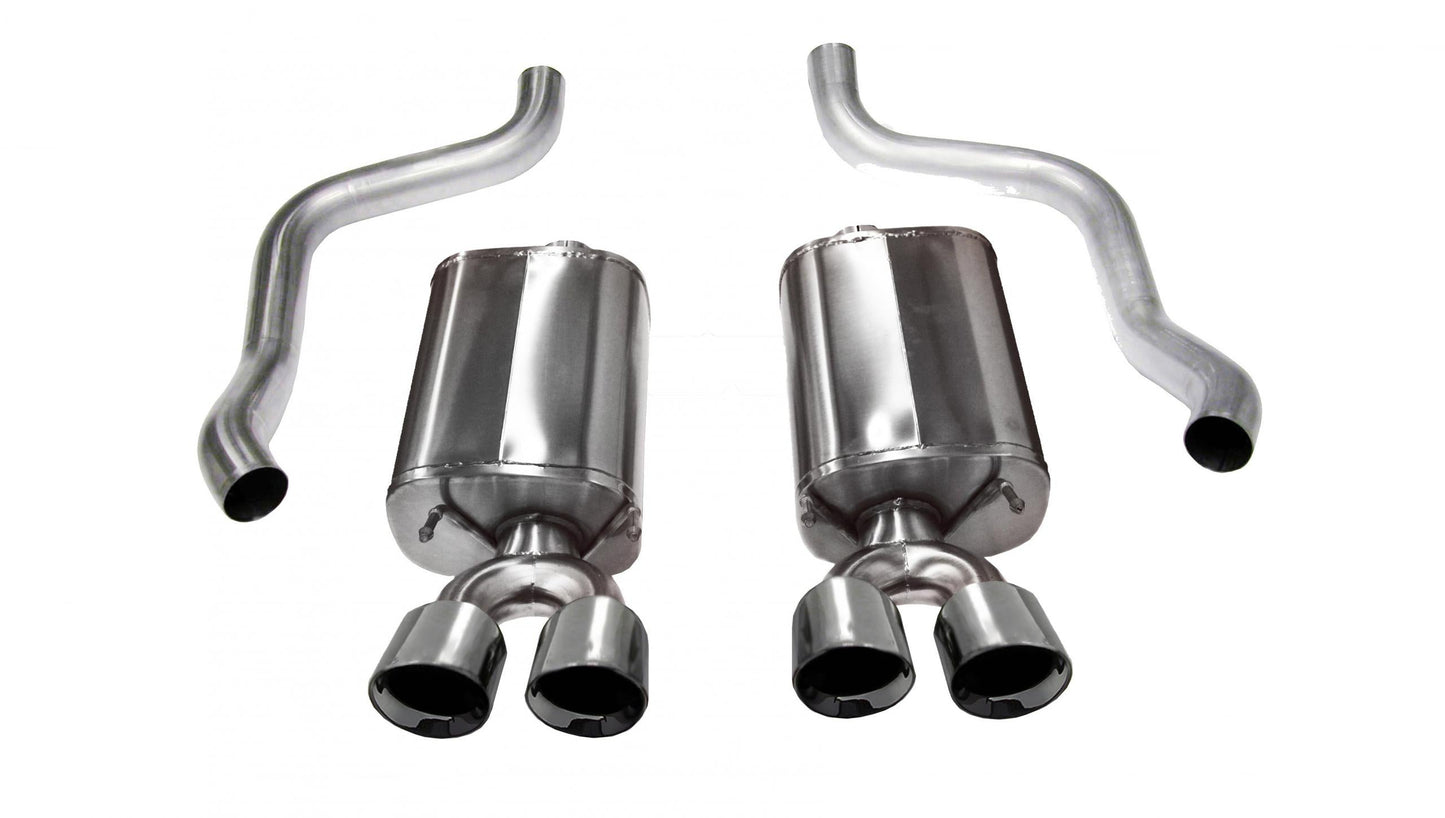 14108 Corsa 2.5 Inch Axle-Back Sport Dual Exhaust Polished 3.5 Inch Tips 09-13 Corvette 6.2L Stainless Steel Corsa Performance - Mammoth Racing -COR14108
