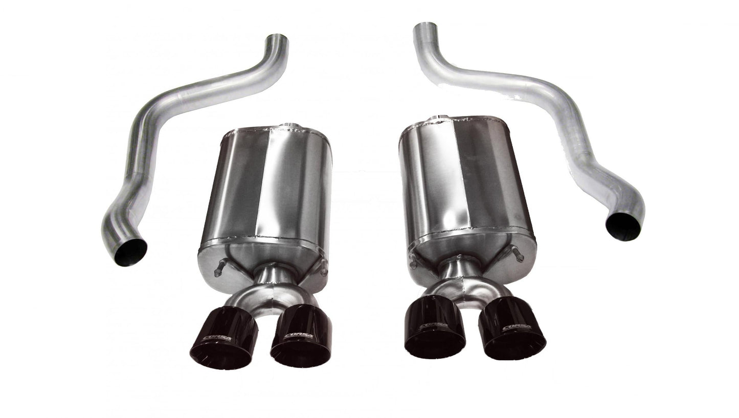 14108BLK Corsa 2.5 Inch Axle-Back Sport Dual Exhaust Black 3.5 Inch Tips 09-13 Corvette 6.2L Stainless Steel Corsa Performance - Mammoth Racing -COR14108BLK