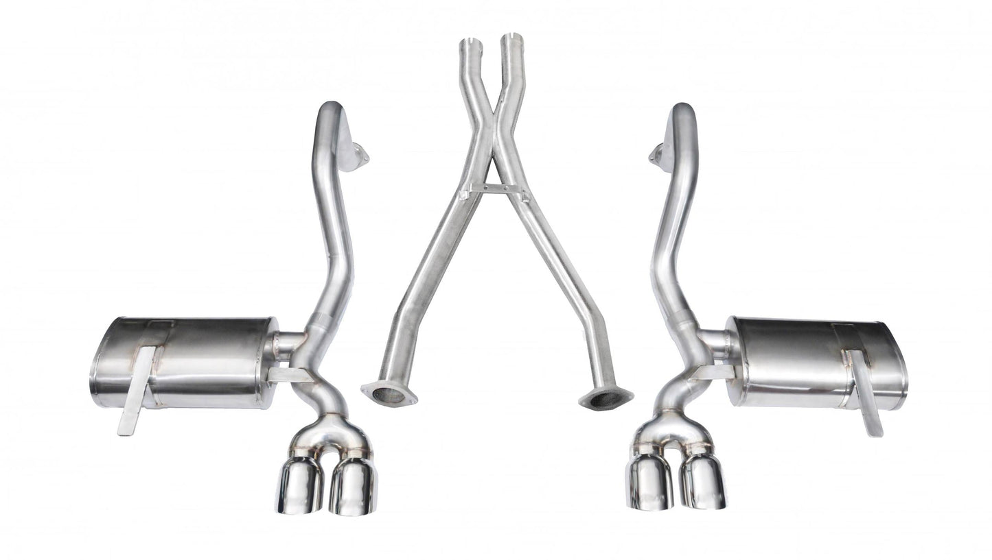 Corsa 14114 2.5 Inch Cat-Back Plus X-Pipe Xtreme Exhaust Dual Rear Exit - Mammoth Racing -COR14114