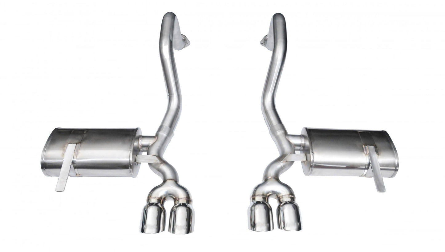 14132 Corsa 2.5 Inch Axle-Back Xtreme Dual Exhaust Polished 3.5 Inch Tips 97-04 Corvette/Z06 5.7L Stainless Steel Corsa Performance - Mammoth Racing -COR14132