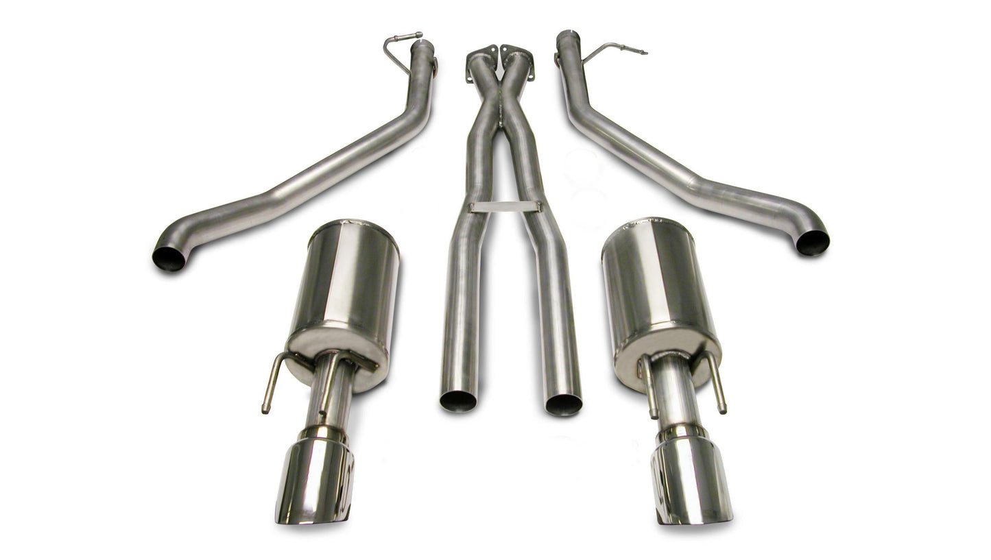Corsa 14189 2.5 Inch Cat-Back Plus X-Pipe Sport Exhaust Dual Rear Exit - Mammoth Racing -COR14189