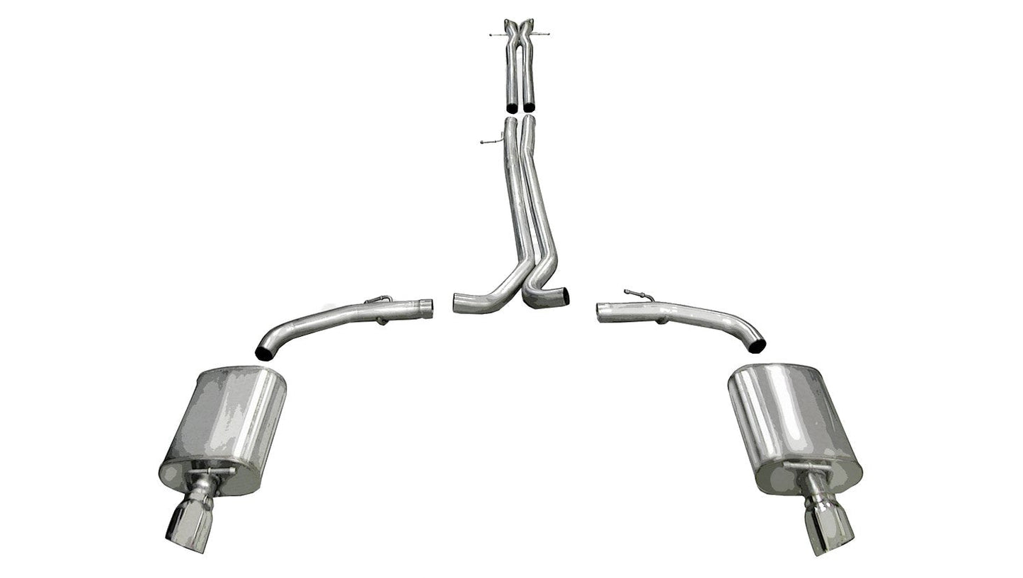 Corsa 14315 2.5 Inch Cat-Back Sport Dual Exhaust 4.0 Inch Polished Tips - Mammoth Racing -COR14315