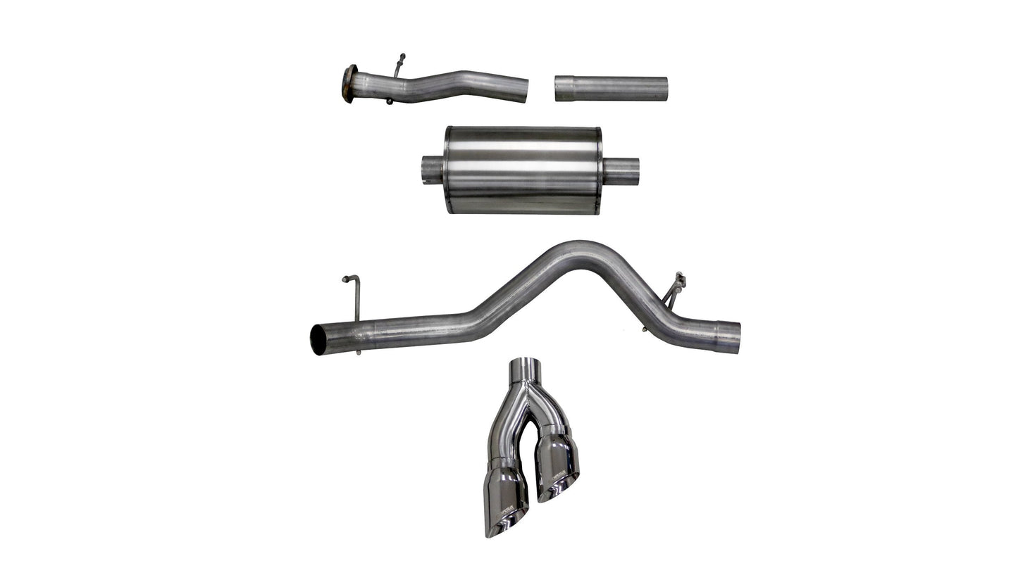 Corsa 14745 3.0 Inch Cat-Back Sport Single Side Exit Exhaust 4.0 Inch Polished Tips - Mammoth Racing -COR14745