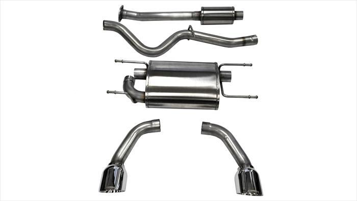 Corsa 14864 2.5 Inch Cat-Back Sport Dual Rear Exhaust 4.5 Inch Polished Tips 12-Pres Subaru BRZ/Toyota 86 12-16 Scion FR-S Coupe - Mammoth Racing -COR14864