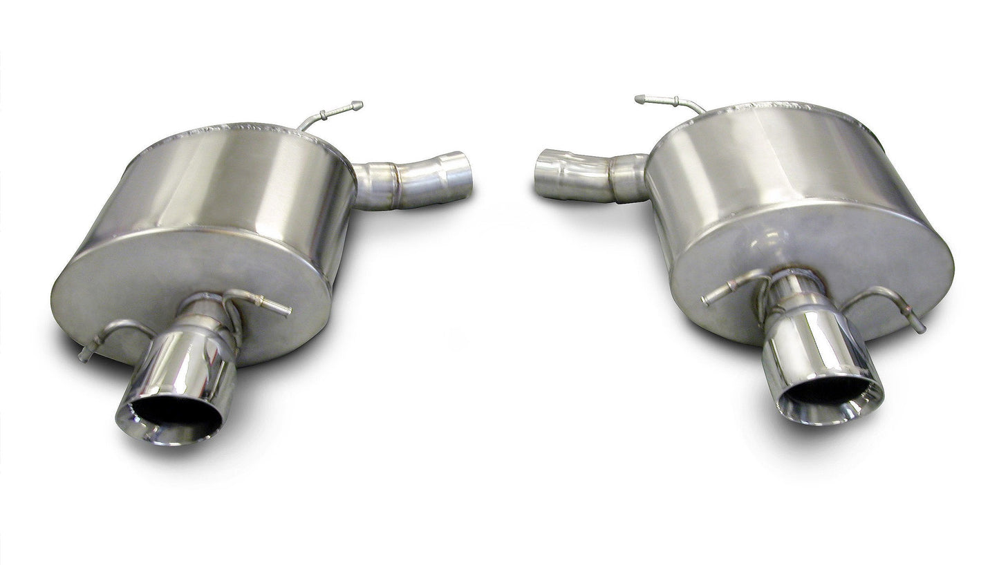 14941 Corsa 2.5 Inch Axle-Back Sport Dual Exhaust 4.0 Inch Polished Tips 09-14 Cadillac CTS-V Sedan 6.2L V8 Stainless Steel Corsa Performance - Mammoth Racing -COR14941