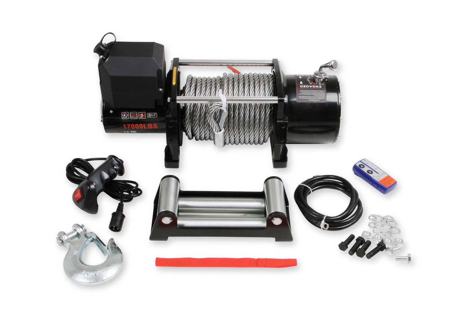 Anvil - 17,000 Lbs Winch w/ Metal Cable & Roller Fairlead - My Store