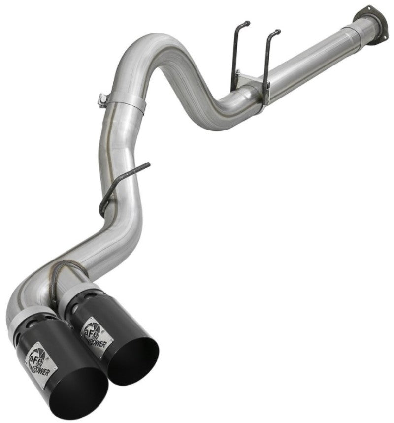 aFe Power 11-14 Ford F250/F350 6.7L Diesel Rebel XD 4in 409 SS DPF-Back Exhaust System - Black Tips - Mammoth Racing -