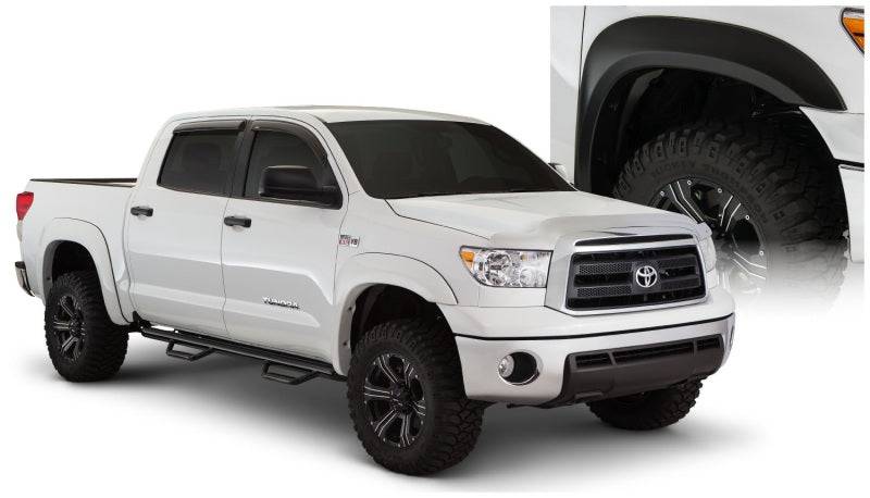 Bushwacker 07-13 Toyota Tundra Fleetside Extend-A-Fender Style Flares 4pc - Black - Mammoth Racing -