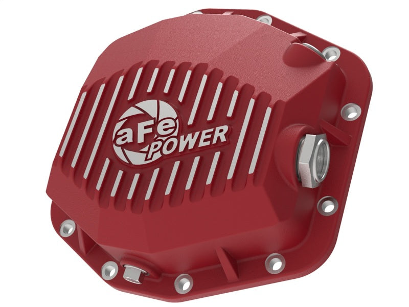 aFe Pro Series Rear Differential Cover Red 2018+ Jeep Wrangler (JL) V6 3.6L (Dana M220) - Mammoth Racing -