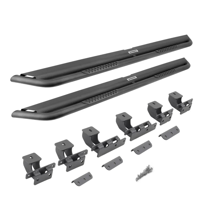 Go Rhino 2021+ Ford Bronco (Not Sport) Dominator Extreme DS SideSteps Complete Kit w/SideStep + Brkt - Mammoth Racing -