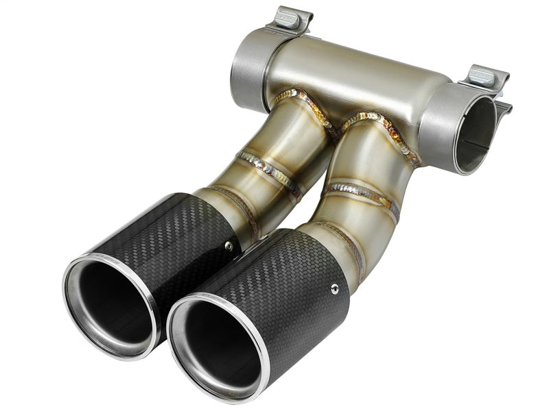 aFe Power 13-14 Porsche Cayman S / Boxster S Carbon Fiber Exhaust Tip Upgrade - Mammoth Racing -