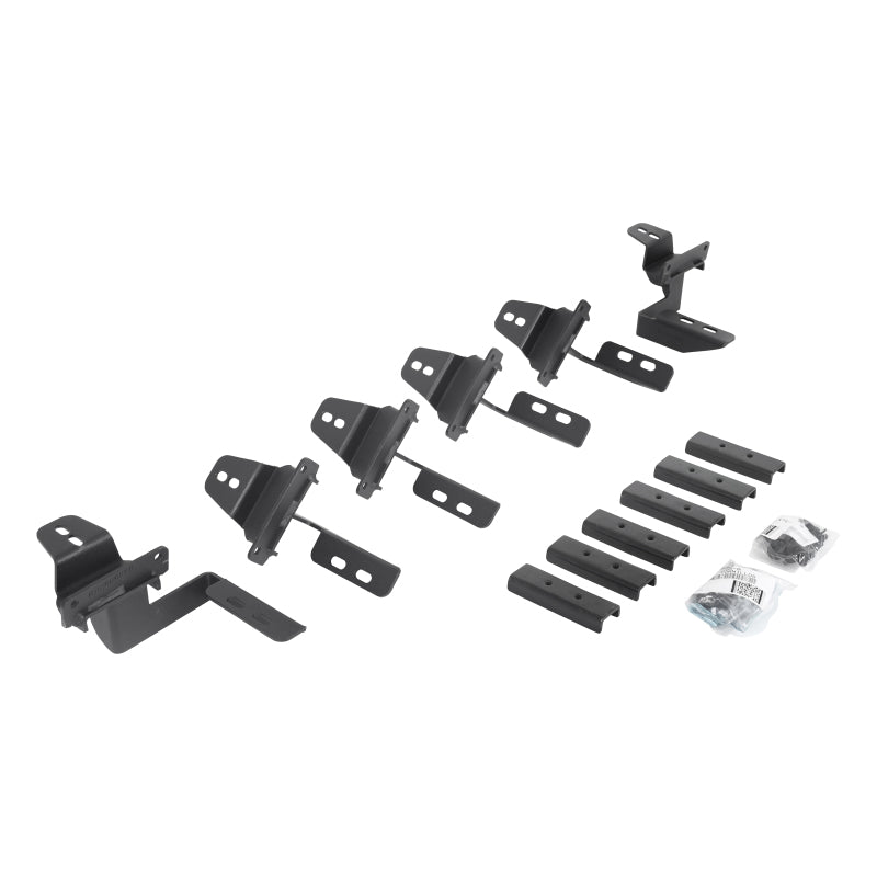 Go Rhino 07-18 Jeep Wrangler JKU 4DR Mounting Brackets (V-Series V3/rb10 Slim/RB20 Slim) - Tex. Blk - Mammoth Racing -