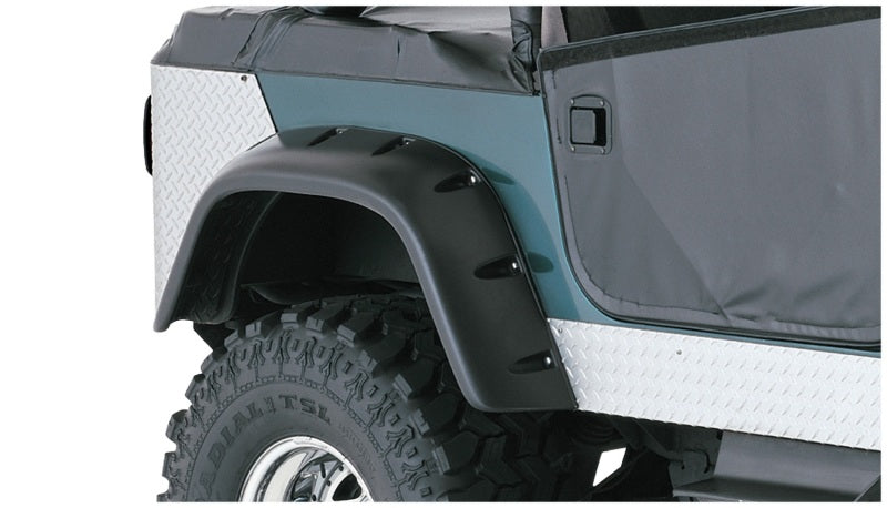 Bushwacker 59-83 Jeep CJ5 Cutout Style Flares 2pc - Black - My Store