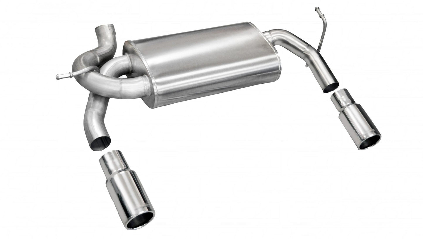 Corsa 24412 2.5 Inch Axle-Back Sport Dual Rear Exhaust Rolled 3.5 Inch Polished Tips Jeep Wrangler JK 07-11 - Mammoth Racing -COR24412