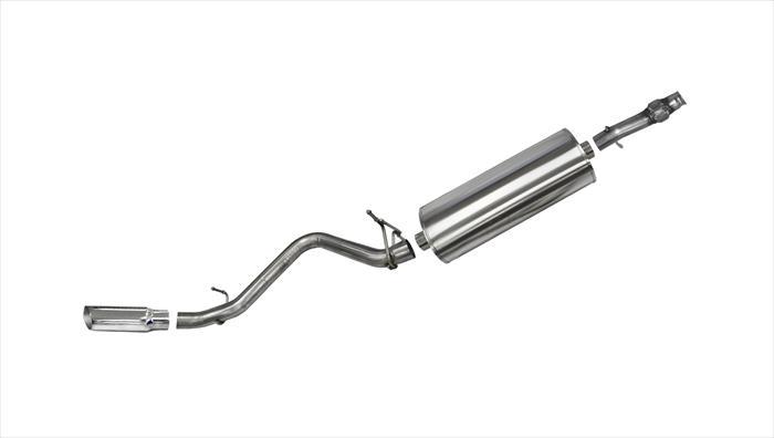 Corsa 24871 3.0 Inch Cat-Back Sport Single Side Exit Exhaust 4.0 Inch Slash Cut Polished Tip 14-Pres Silverado/Sierra 1500 Regular Cab/Standard Bed - Mammoth Racing -COR24871