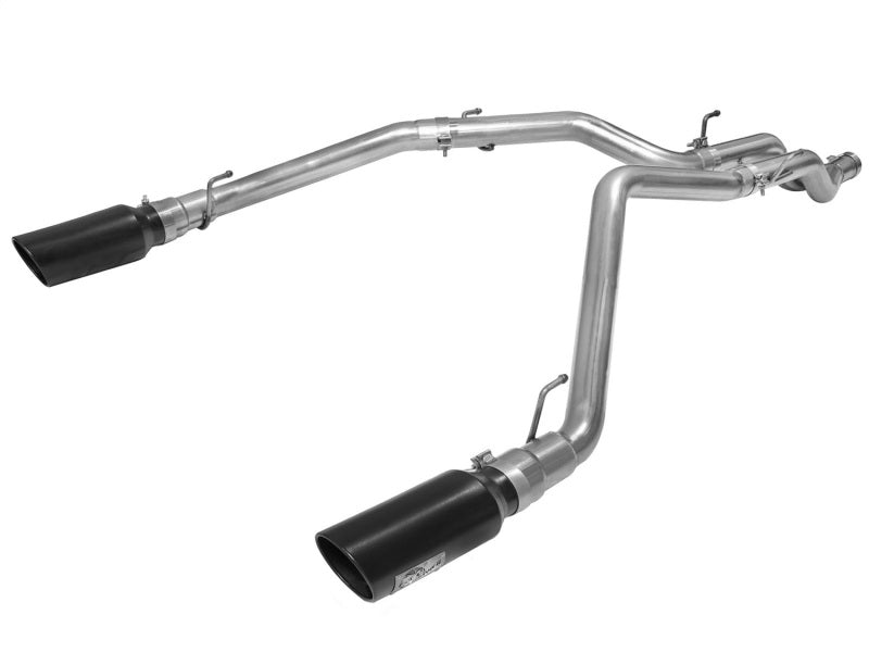 aFe MACHForce XP DPF-Back Exhaust 3in SS w/ 5in Black Tips 2014 Dodge Ram 1500 V6 3.0L EcoDiesel - Mammoth Racing -