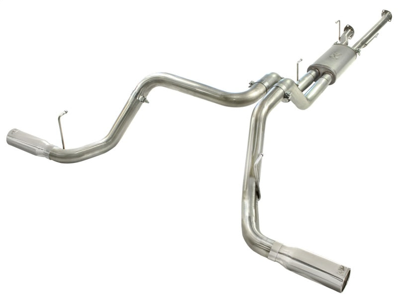 aFe MACHForce XP 2-1/2in to 3in 409 SS Cat-Back Exhaust w/ Polished Tips 10-17 Toyota Tundra V8 5.7L - Mammoth Racing -