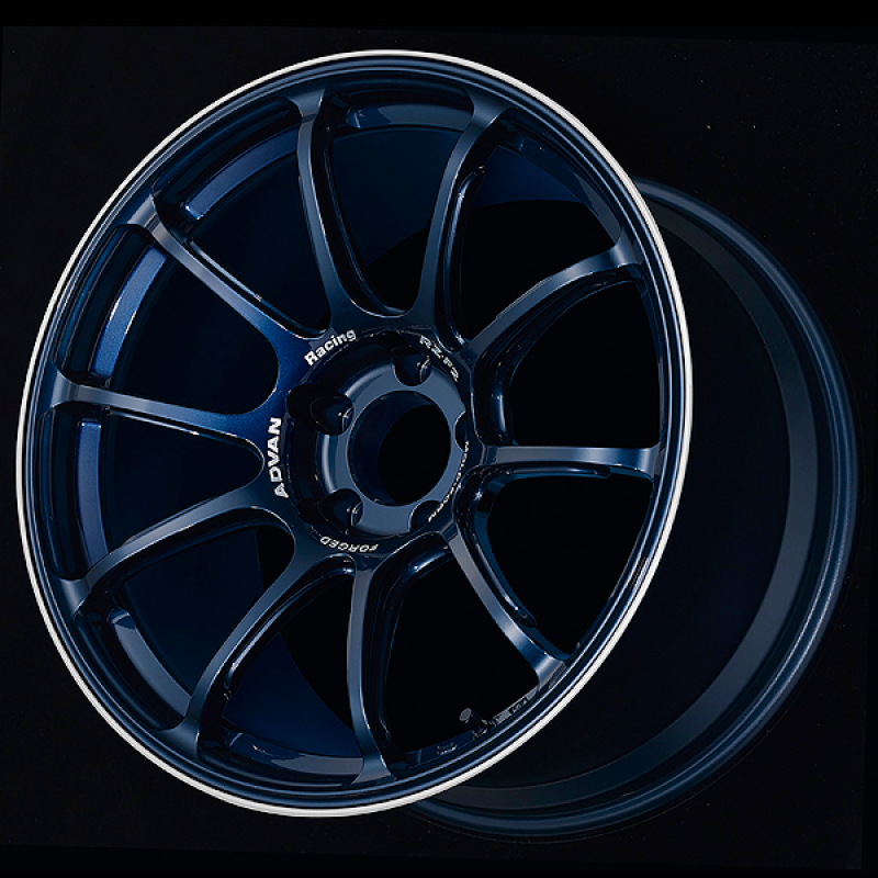 Advan RZ-F2 18x9.5 +44 5-114.3 Racing Titanium Blue and Ring Wheel - My Store