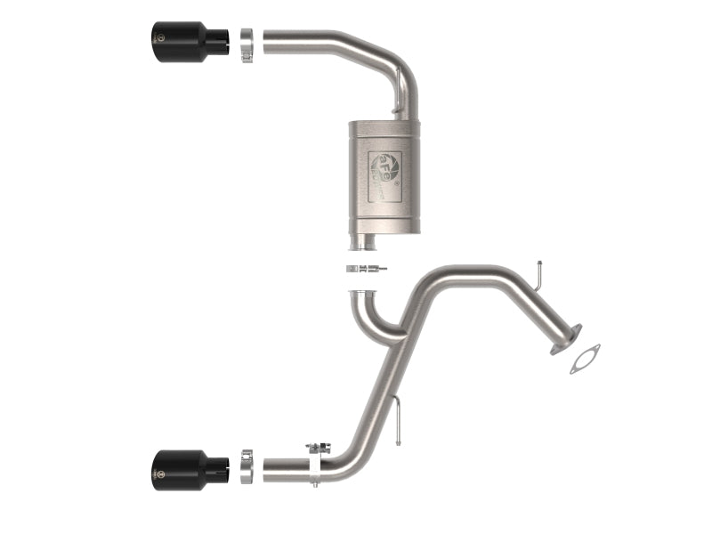 aFe Takeda Hyundai Elantra N 22-23 L4-2.0L (t) 3in SS Axle-Back Exhaust System w/ Black Tips - Mammoth Racing -