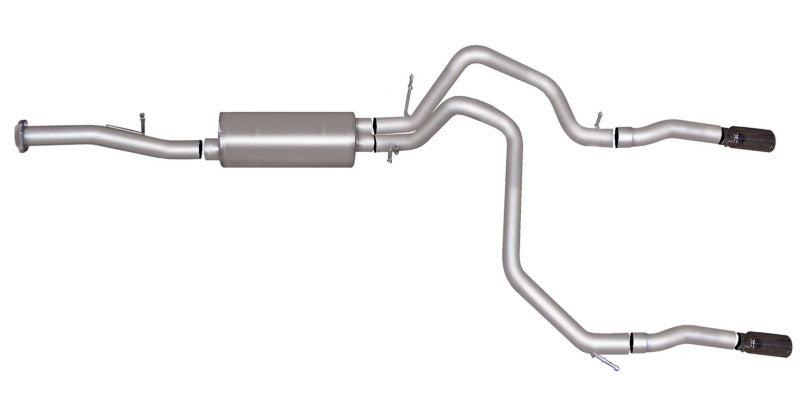 Gibson 07-12 Chevrolet Avalanche LS 5.3l 2.5in Cat-Back Dual Split Exhaust - Stainless - Mammoth Racing -