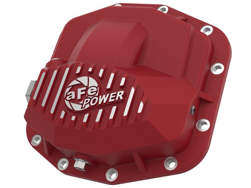 aFe Power Pro Series Front Differential Cover Red w/Machined Fins 18-19 Jeep JL (Dana M210) - Mammoth Racing -