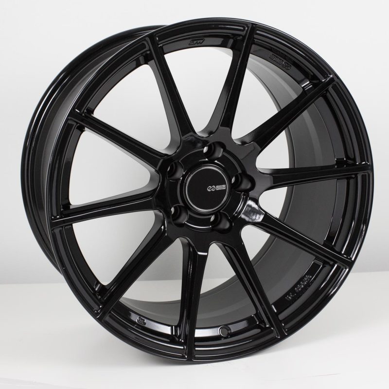 Enkei TS10 17x8 5x114.3 35mm Offset 72.6mm Bore Black Wheel - Mammoth Racing -