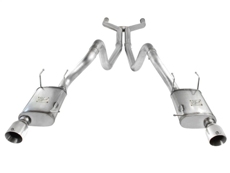 aFe MACHForce XP Cat-Back Exhaust 3in SS w/ Polished Tips 11-14 Ford Mustang GT V8 5.0L - Mammoth Racing -