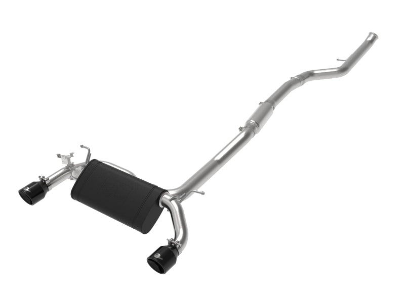 aFe MACH ForceXP 3IN to 2.5IN 304SS Cat-Back Exhaust System w/ Black Tips 14-16 BMW M235i (F22/23) - Mammoth Racing -