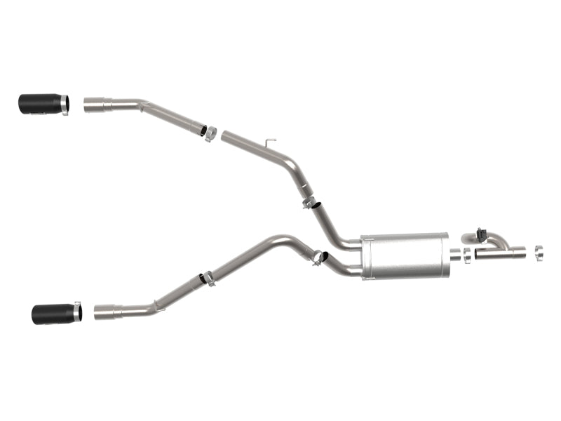 aFe 09-18 Ram 1500 V8 5.7L Hemi Gemini XV 3in 304 SS Cat-Back Exhaust w/ Black Tips - Mammoth Racing -