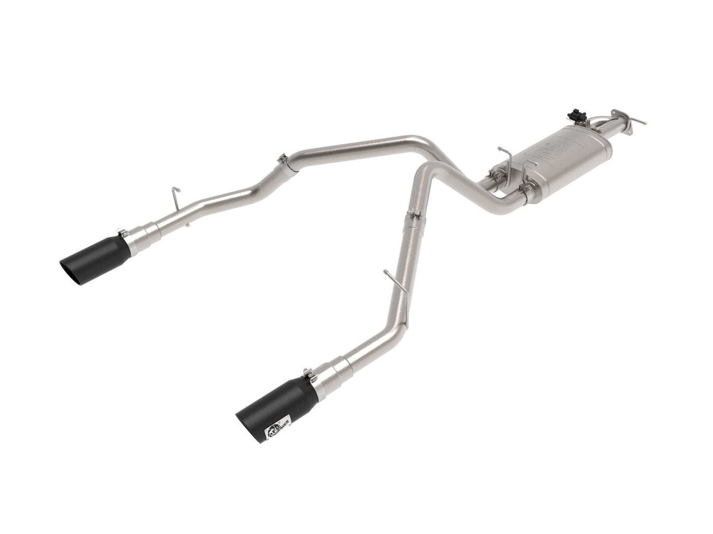aFe Gemini XV 3in 304 SS Cat-Back Exhaust 19-21 Ram 1500 V8 5.7L Hemi w/ Black Tips - Mammoth Racing -