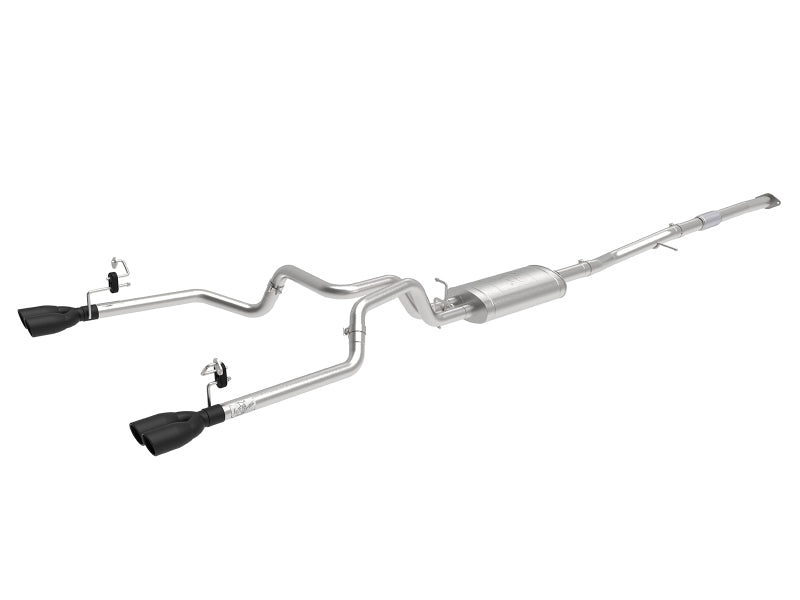 aFe Vulcan Series 3-2.5in 304SS Exhaust Cat-Back w/Blk Tips 2019 GM Silverado/Sierra 1500 L4-2.7L(t) - Mammoth Racing -