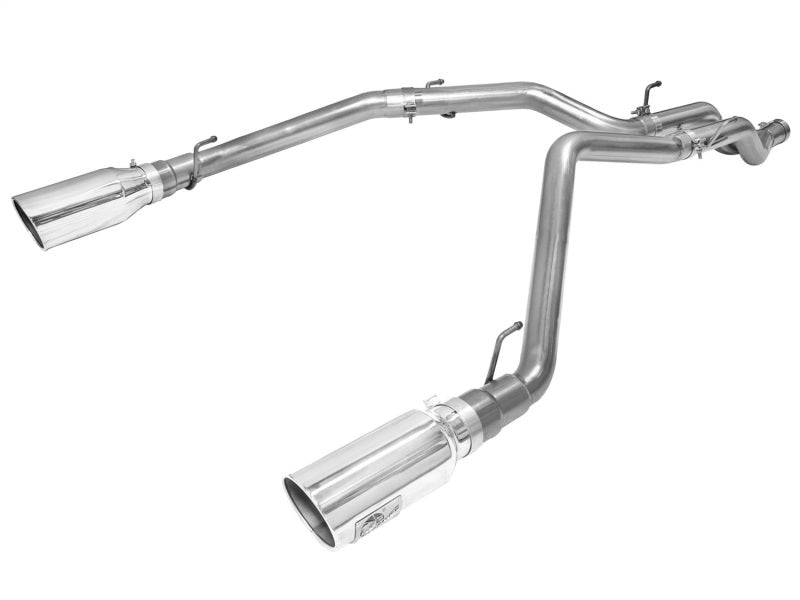 aFe MACHForce XP DPF-Back Exhaust 3in SS w/ 6in Polished Tips 2014 Dodge Ram 1500 V6 3.0L EcoDiesel - Mammoth Racing -