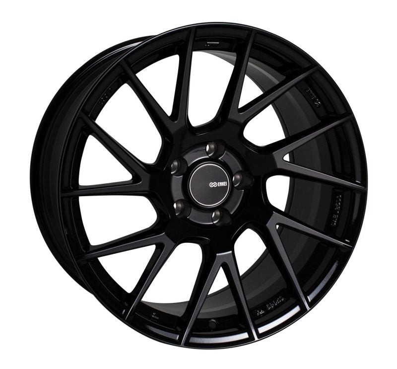Enkei TM7 17x8 5x100 45mm Offset 72.60 Bore Black Wheel - Mammoth Racing -