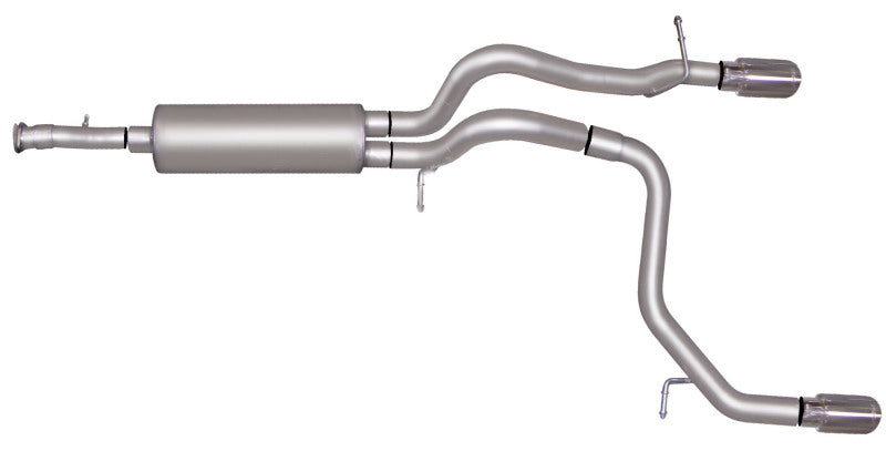 Gibson 07-10 Hummer H3 Base 3.7l 2.5in Cat-Back Dual Split Exhaust - Aluminized - Mammoth Racing -