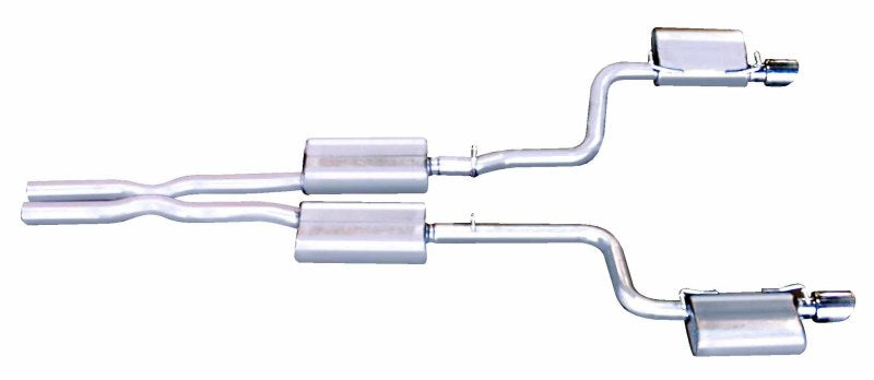 Gibson 05-10 Chrysler 300 C Srt8 6.1l 2.5in Cat-Back Dual Exhaust - Stainless - Mammoth Racing -