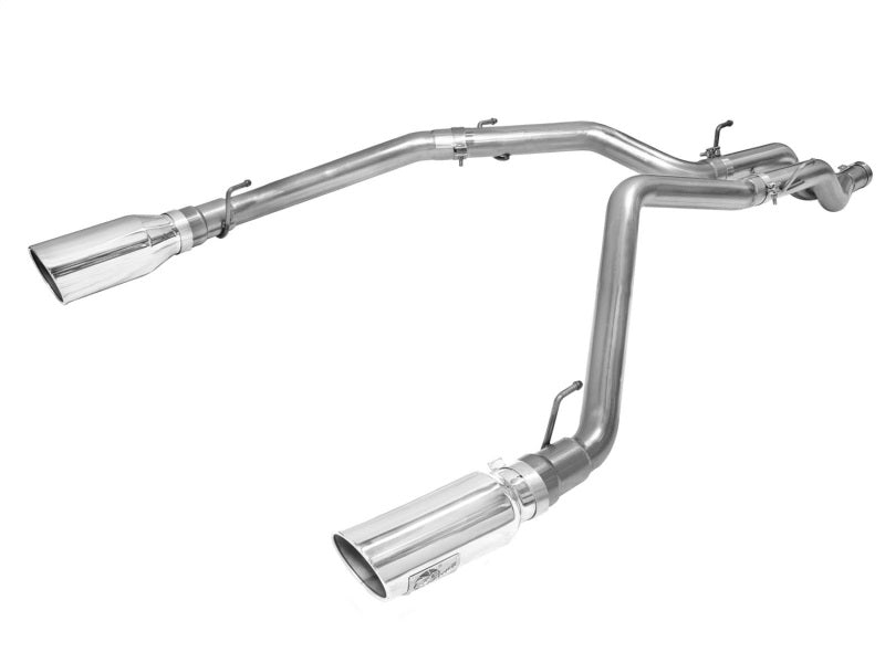 aFe MACHForce XP DPF-Back Exhaust 3in SS w/ 5in Polished Tips 2014 Dodge Ram 1500 V6 3.0L EcoDiesel - Mammoth Racing -