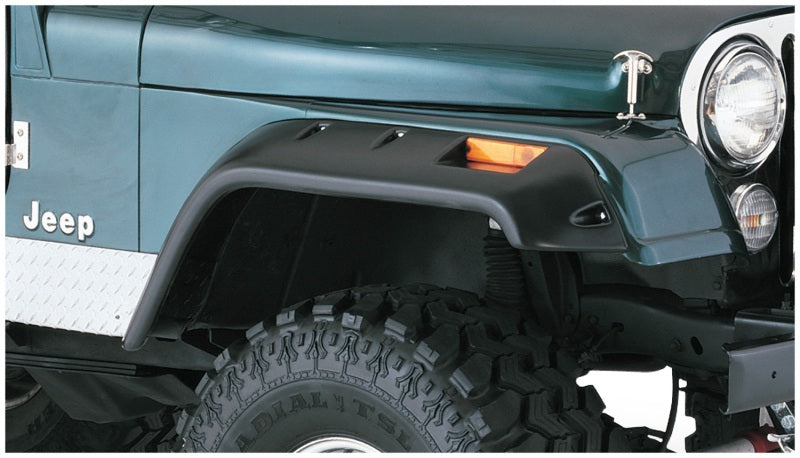Bushwacker 59-83 Jeep CJ5 Cutout Style Flares 2pc - Black - My Store