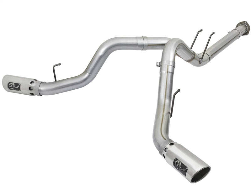 aFe ATLAS 4in DPF-Back Alum Steel Exhaust System w/Polished Tip 2017 Ford Diesel Trucks V8-6.7L (td) - Mammoth Racing -