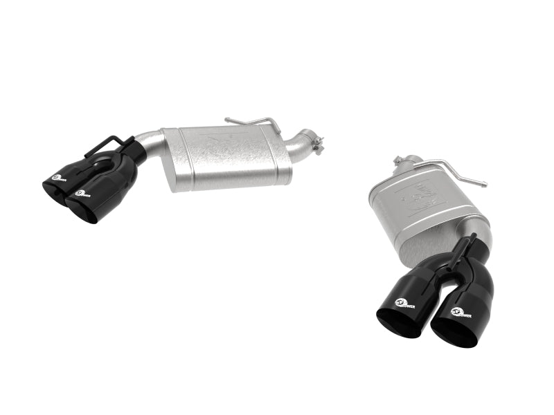 aFe POWER MACH Force-Xp 3in Axle-Back Exhaust 16-20 Chevrolet Camaro SS V8 6.2L w/Mufflers - Black - Mammoth Racing -