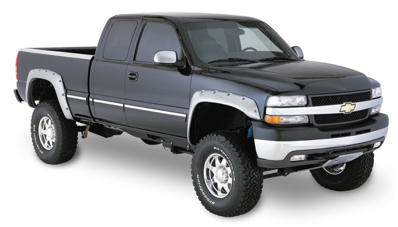 Bushwacker 99-06 Chevy Silverado 1500 Fleetside Cutout Style Flares 2pc 78.0/96.0in Bed - Black - My Store