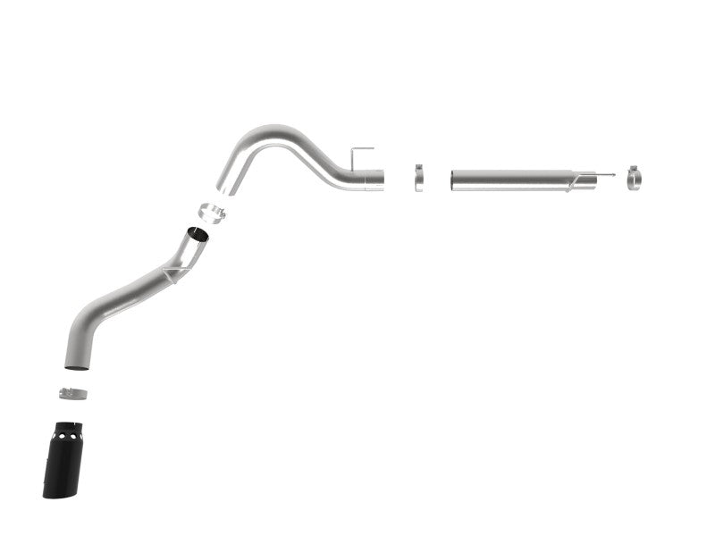 aFe 2021 Ford F-150 V6-3.0L (td) Large Bore 409 SS DPF-Back Exhaust System - Mammoth Racing -