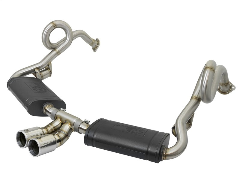 aFe MACHForce-Xp 2in 304 SS Cat-Back Exhaust w/Polished Tips 13-16 Porsche Boxster/Cayman 2.7L/3.4L - Mammoth Racing -