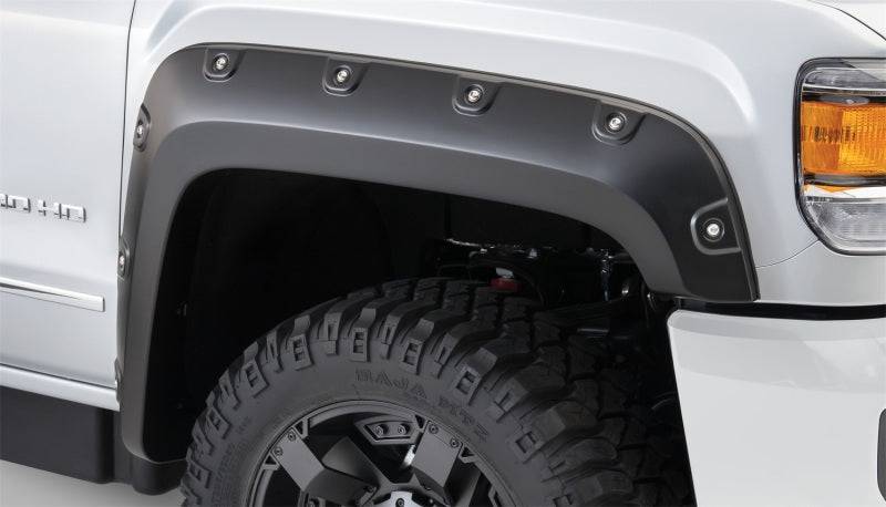 Bushwacker 15-18 GMC Sierra 2500 HD Boss Pocket Style Flares 2pc - Black - Mammoth Racing -