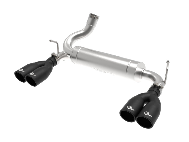 aFe Rebel Series 2.5in 409 SS Axle-Back Exhaust System Black 07-18 Jeep Wrangler (JK) V6-3.6L/3.8L - Mammoth Racing -