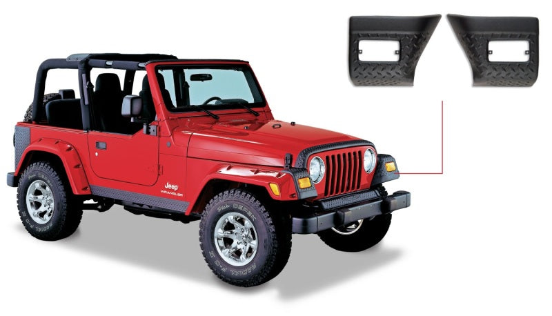 Bushwacker 97-06 Jeep Wrangler Trail Armor Front Corners - Black - My Store