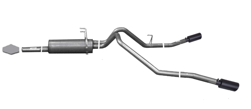 Gibson 03-06 Toyota Tundra SR5 4.7l 2.5in Cat-Back Dual Extreme Exhaust - Black Elite - Mammoth Racing -