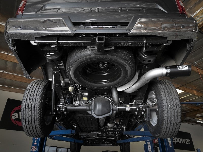aFe 2021 Ford F-150 V6-3.0L (td) Large Bore 409 SS DPF-Back Exhaust System - Mammoth Racing -