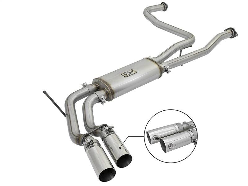aFe Rebel Series 3in SS Cat-Back Exhaust System w/ Polished Tip 04-15 Nissan Titan V8 5.6L - My Store